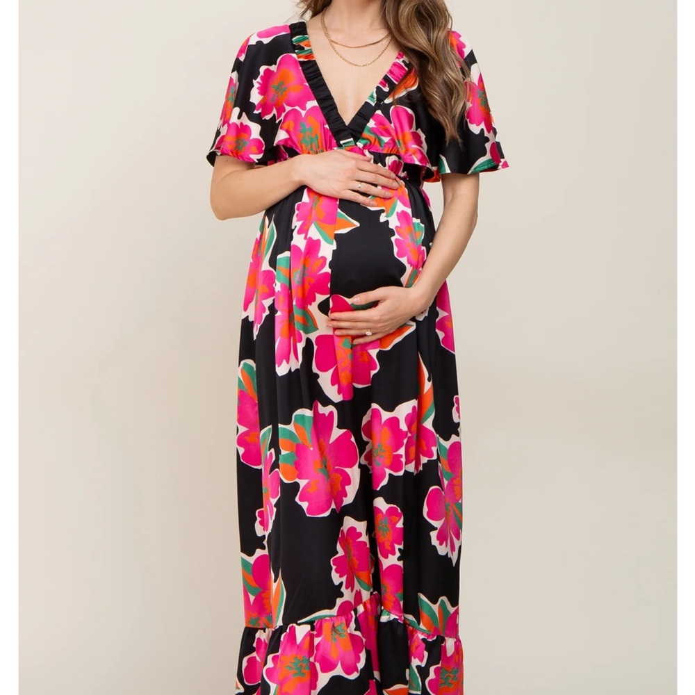 Pink Blush maternity maxi dress